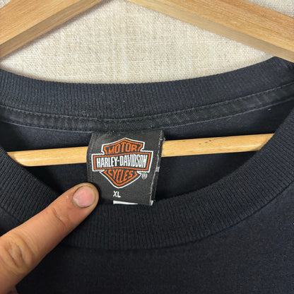 Harley Davidson Flame Longsleeve Made in USA 2007 Y2K XL Spellout Shirt