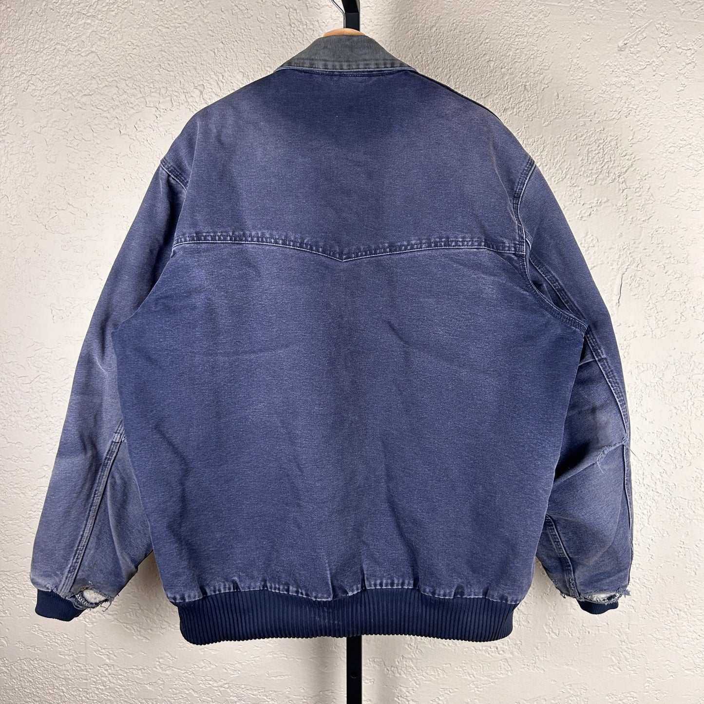 Carhartt Santa Fe Midnight Blue Distressed Honeycomb Faded J14 MDT 90s XL Jacket