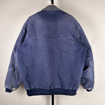 Carhartt Santa Fe Midnight Blue Distressed Honeycomb Faded J14 MDT 90s XL Jacket