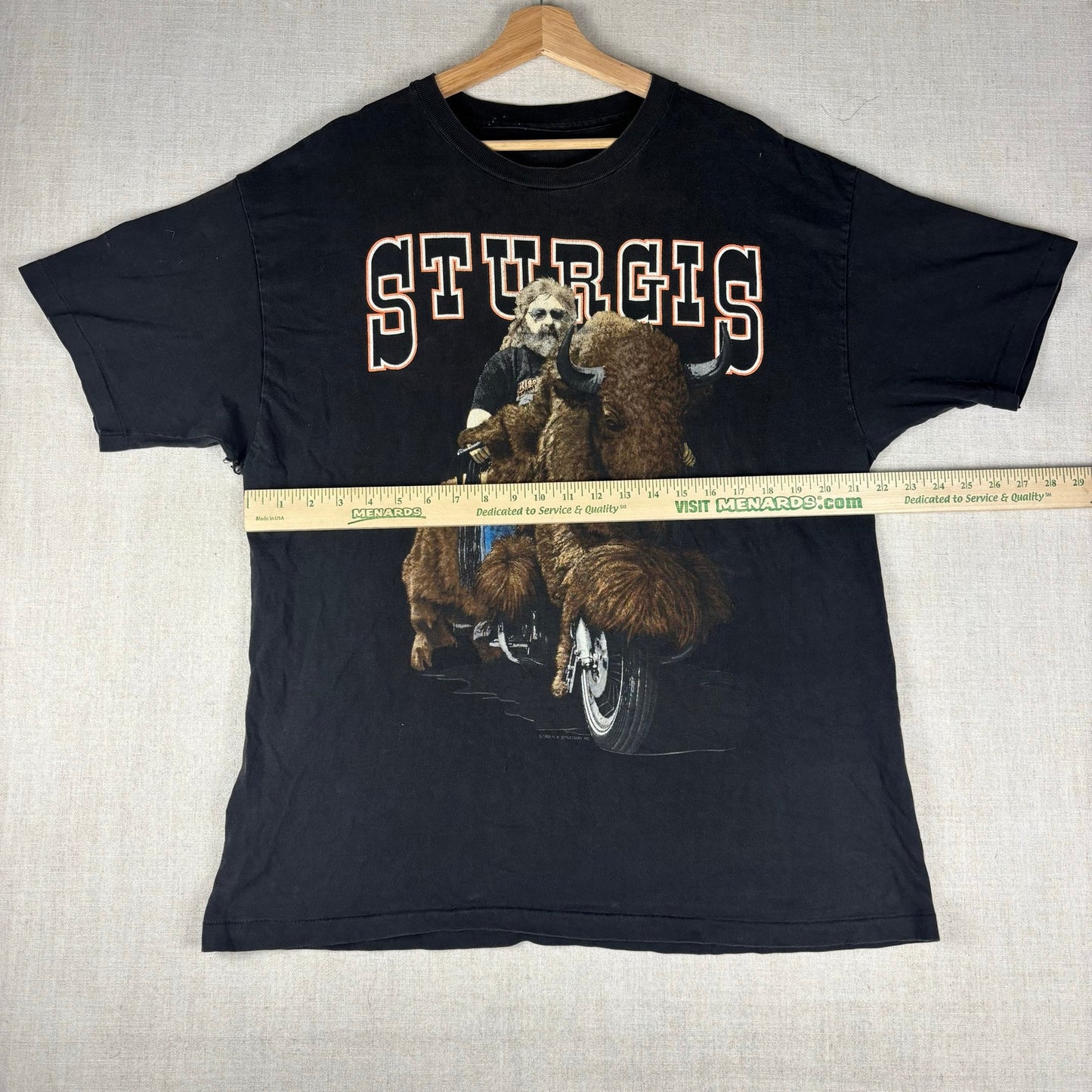 Vintage Harley Davidson Sturgis Buffalo 1992 Bike Rally Shirt Large