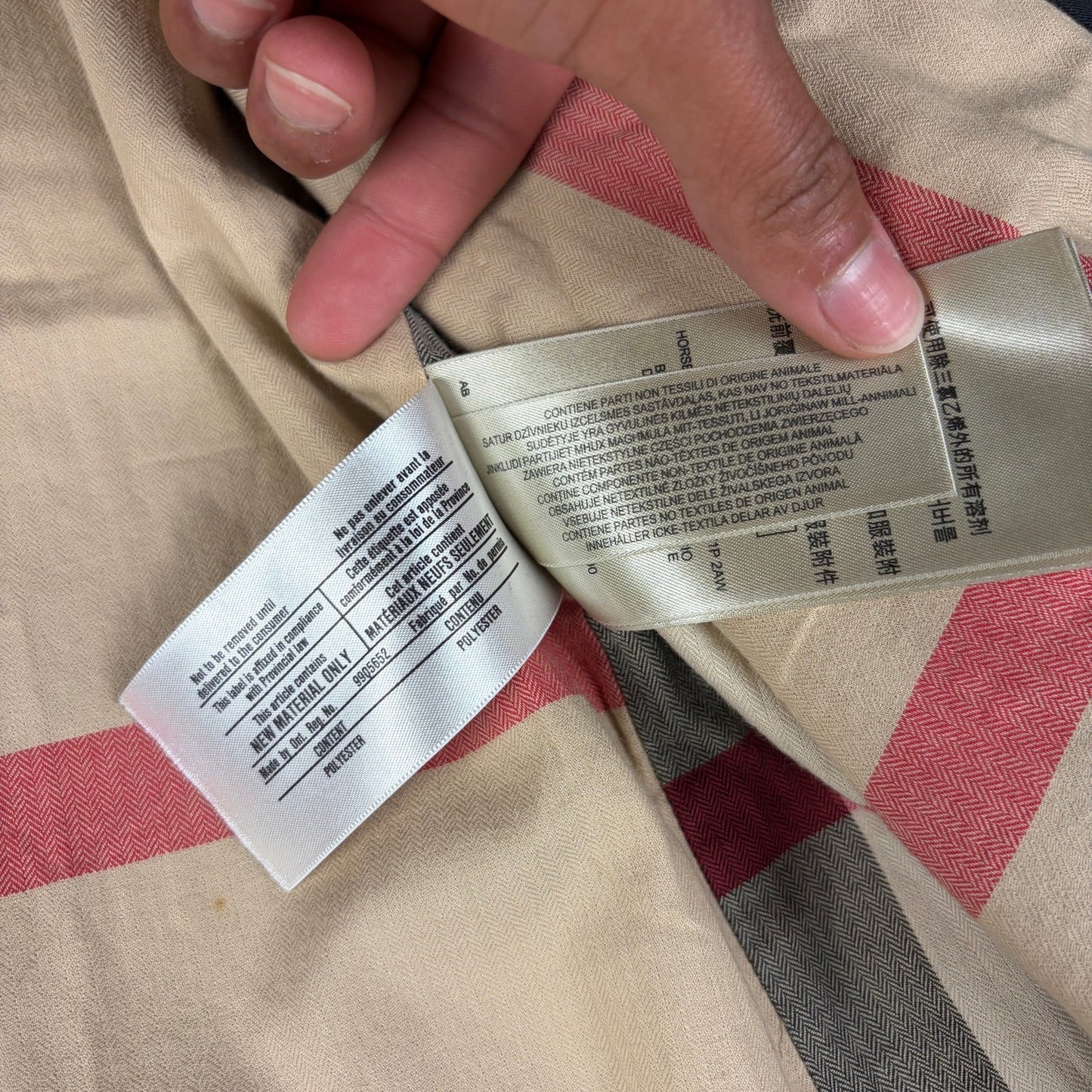 Burberry Brit Nova Check Double Breasted XXL Trench Coat