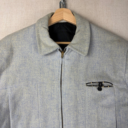 Vintage 1950s Rockabilly Fleck Pocket Loop Sport Ricky Jacket Large