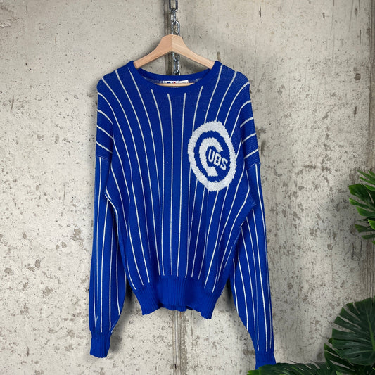 Cliff Engle Made In USA Chicago Cubs Large 80s Vintage Knit