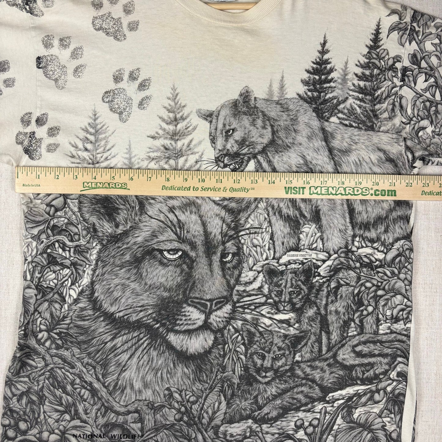 Vintage Nature AOP Big Cat Portrait 1993 XL Shirt