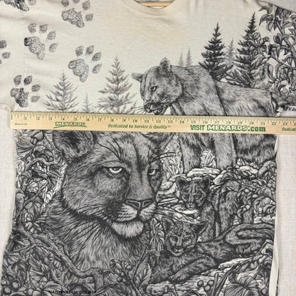 Vintage Nature AOP Big Cat Portrait 1993 XL Shirt