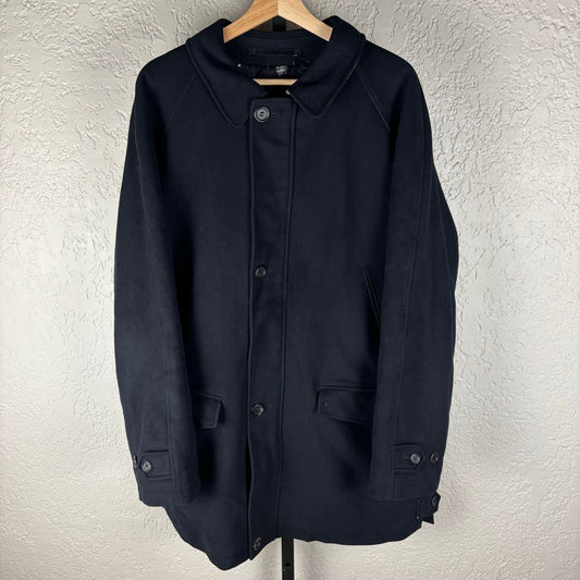 Burberry London Black Cashmere Nova Check Wool Quilted Coat XL