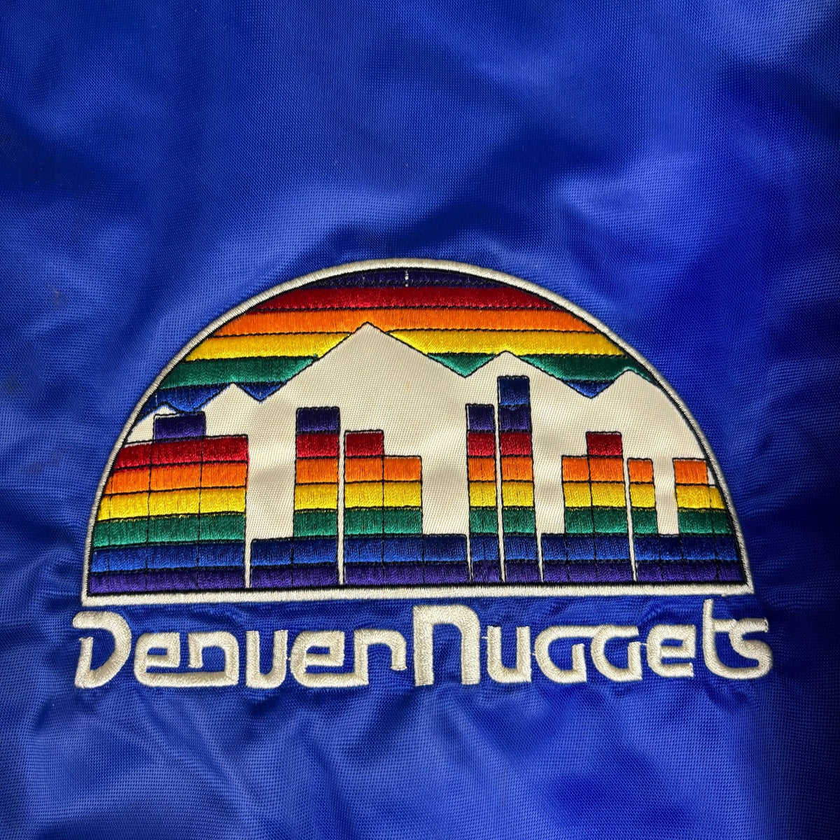 Vintage Denver Nuggets Starter Satin Embroidered NBA Bomber Jacket XXL