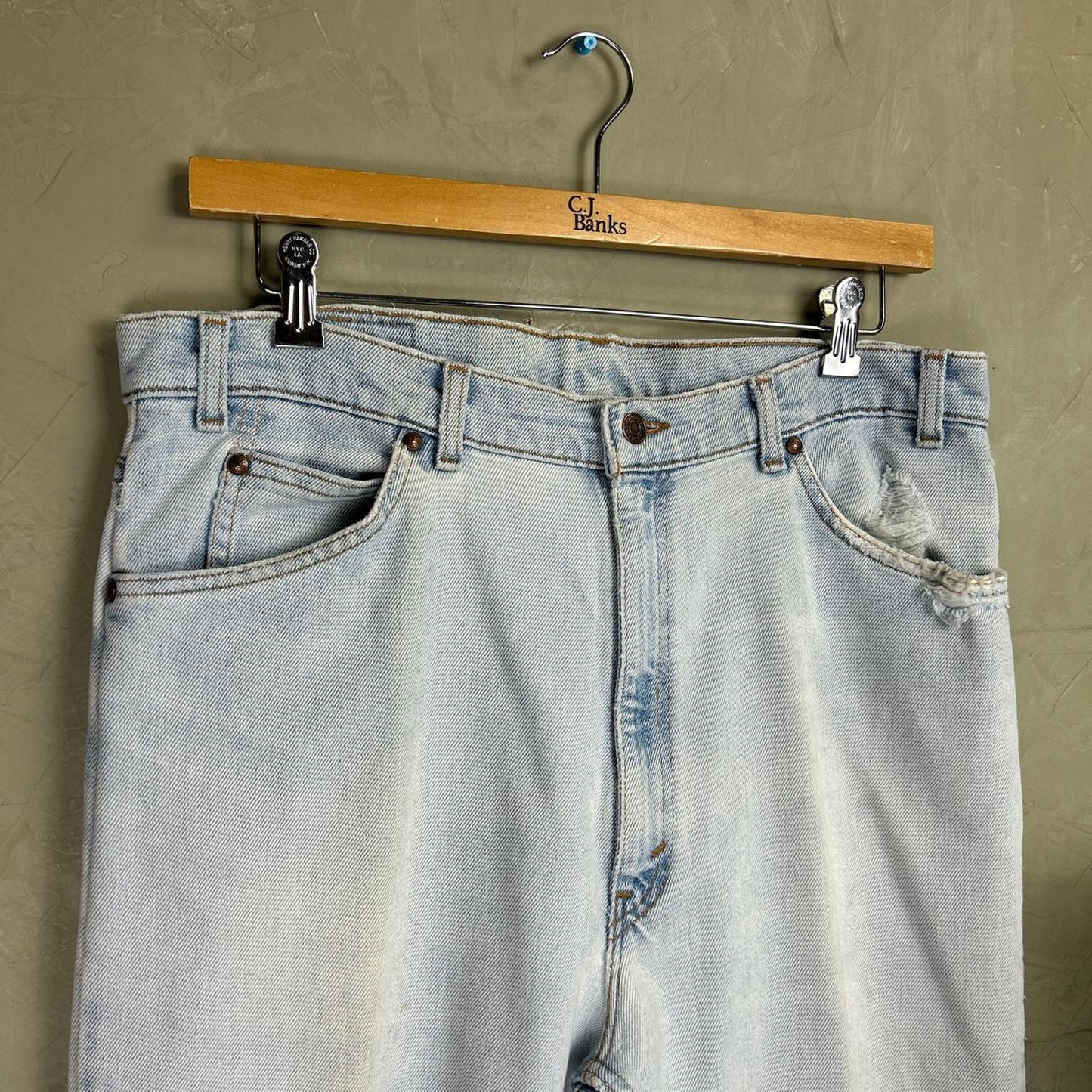 Levi’s Brown Tab 540 Flex Light Blue Wash Vintage Made in USA Jeans
