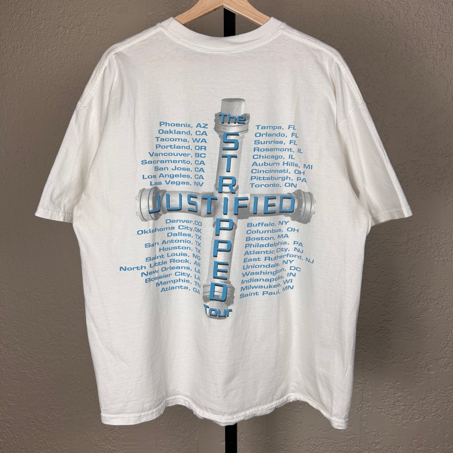 Justin Timberlake 2002 Justified Tour NSYNC XL Merch Shirt