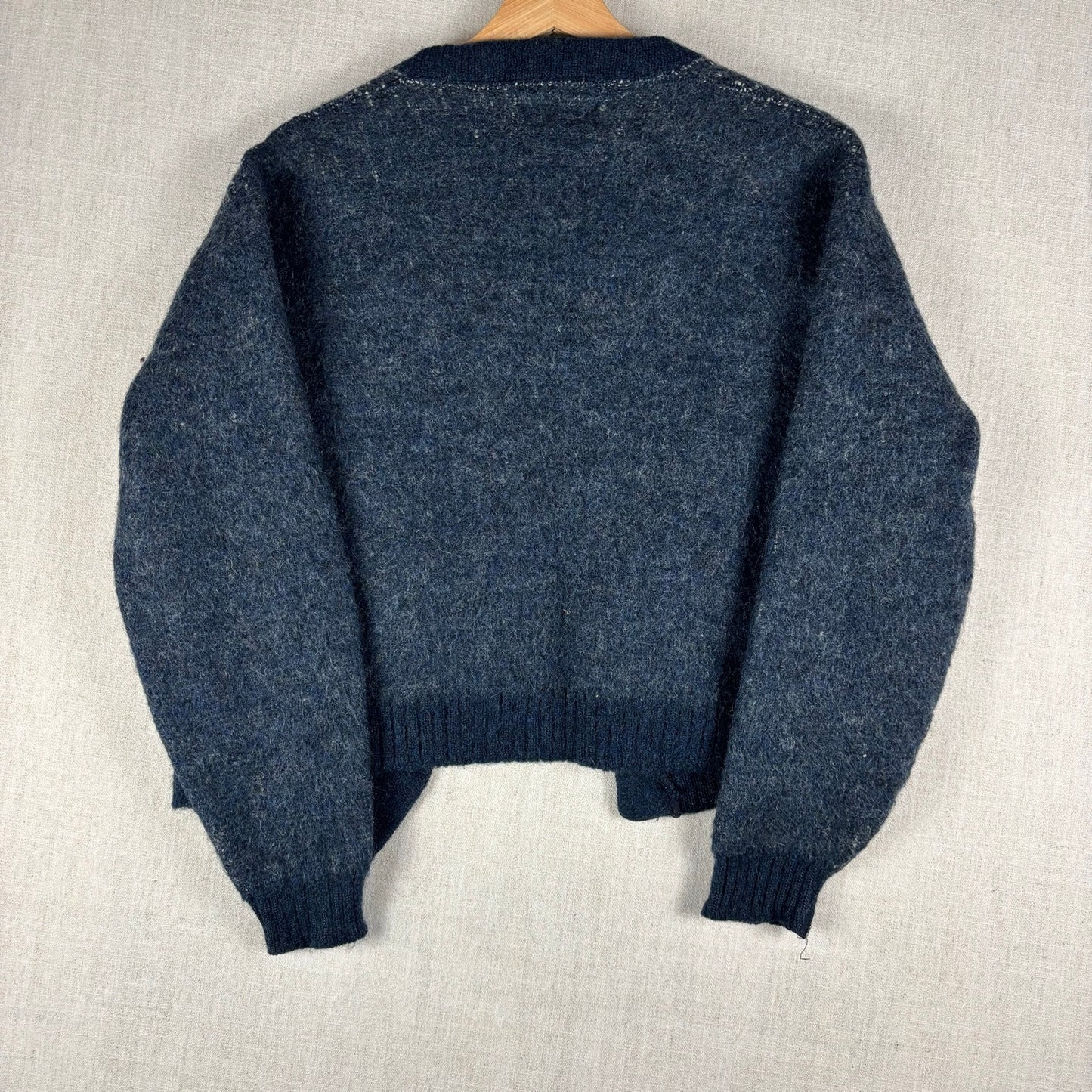 Vintage Mohair Wool 1960s Argyle Diamond Puritan Cardigan Size 44