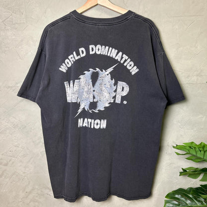 WASP Helldorado World Domination Faded Tee XL 90s