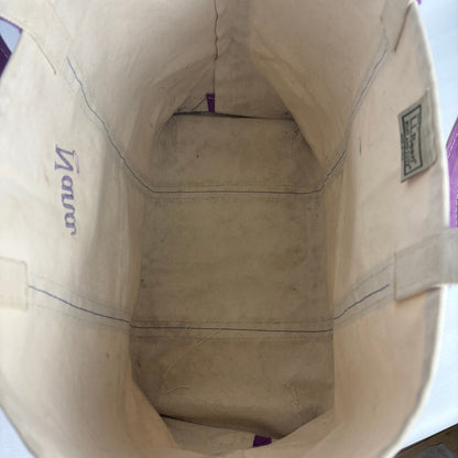 Vintage LL Bean "Nana" Purple Boat and Tote Sz Large Made in USA Cotton Bag