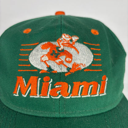 Vintage Miami Hurricanes Banned Sebastian Logo #1 Apparel NWT Snapback Hat