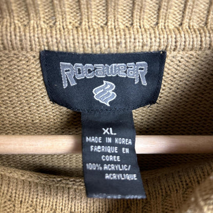 Roca Wear Y2K Ribbed Knit Turtleneck Sweater XL