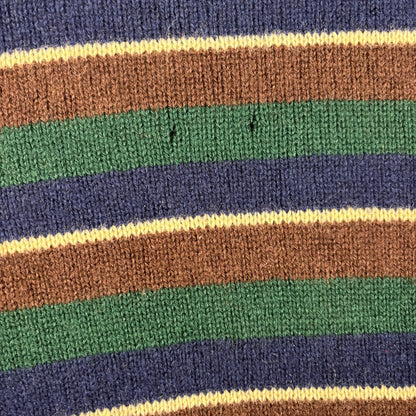 Vintage Lord Jeff Shetland Wool Striped Knit Medium Sweater