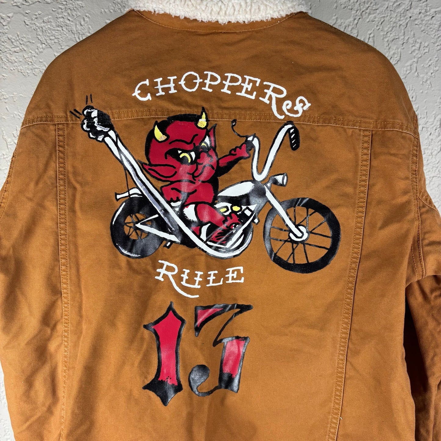 Choppers Ed Hardy Y2K Rule 13 Canvas Sherpa Lined XL Jacket