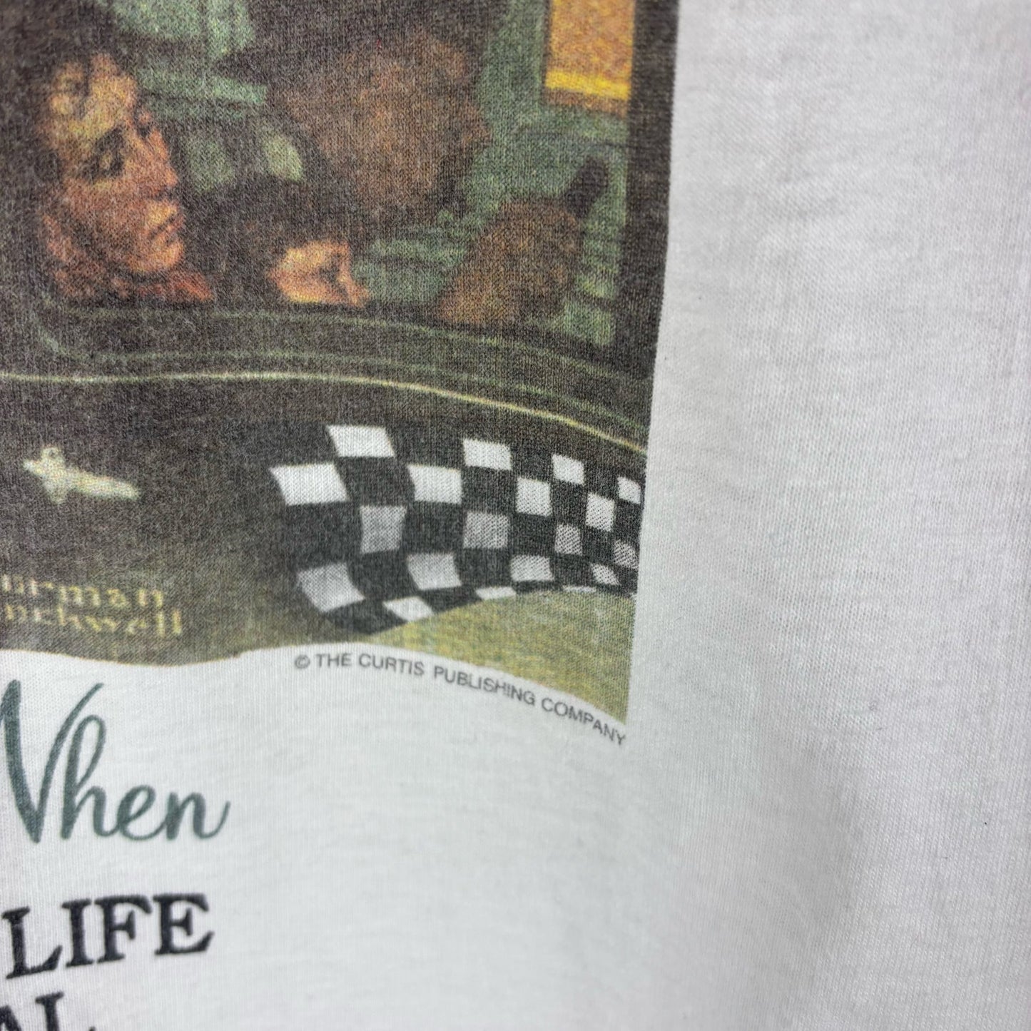 Norman Rockwell 1995 Indianapolis Life Trip to the Track Medium Art Longsleeve