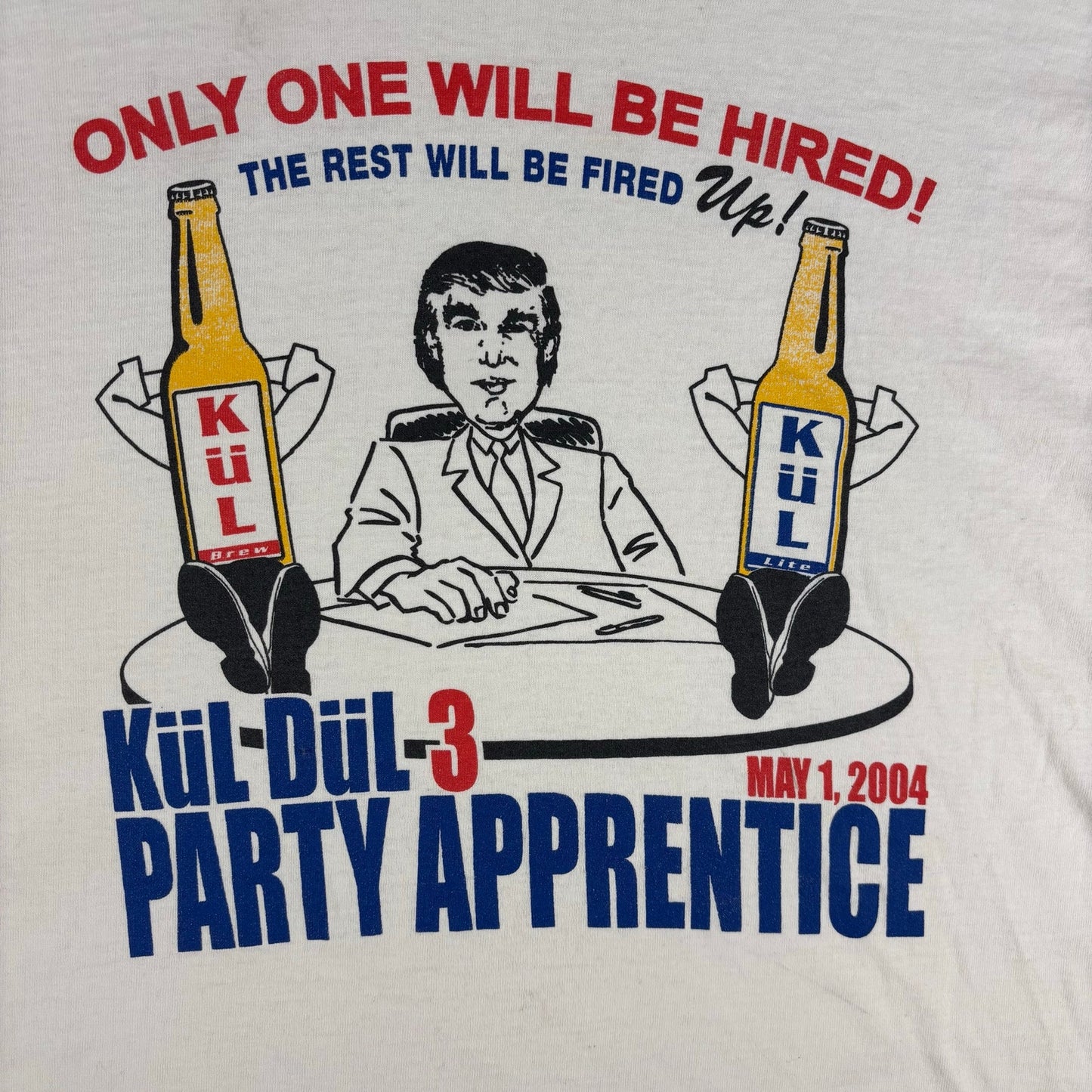 Vintage Donald Trump The Apprentice Obscure Kul Beer Wisconsin Parody XL Shirt
