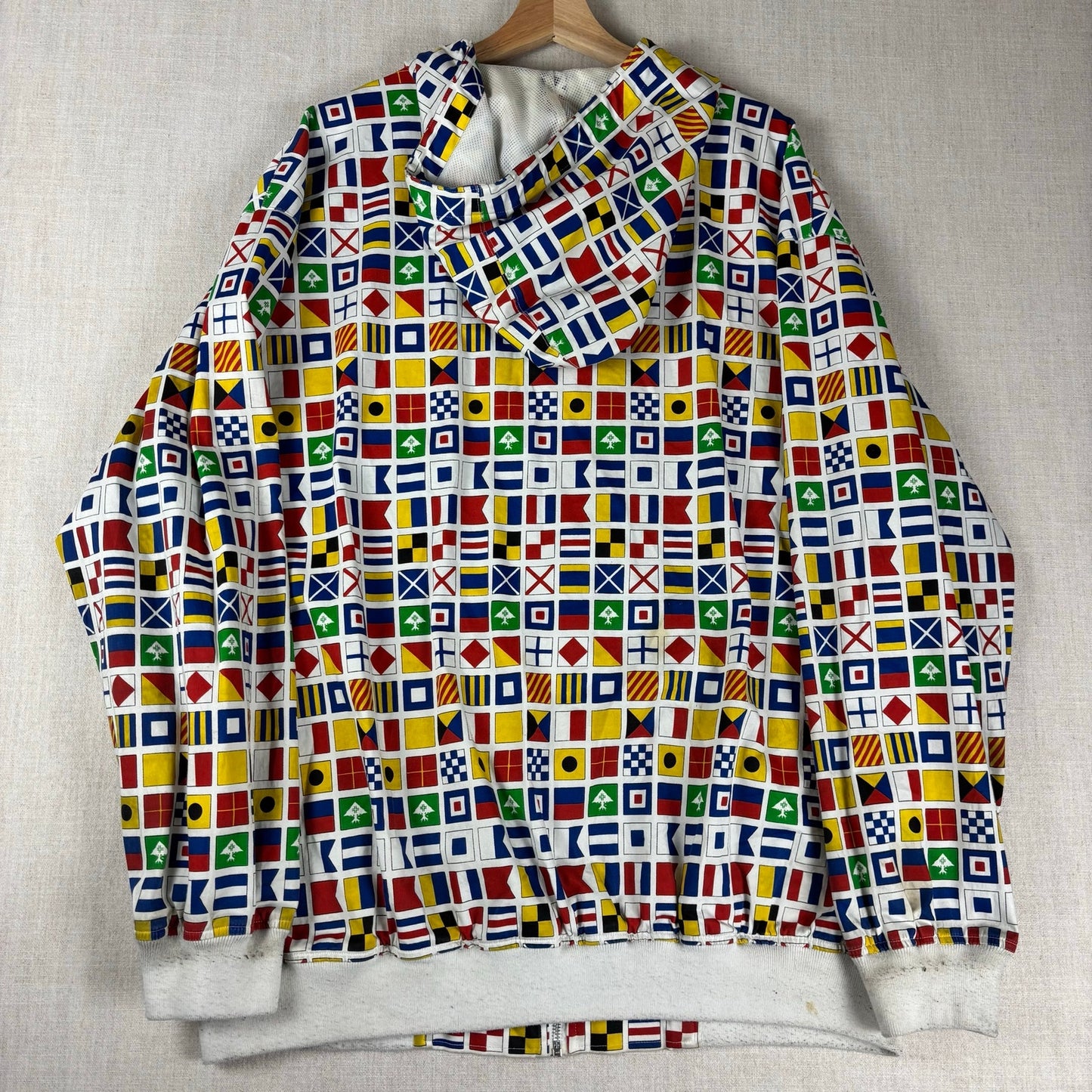 LRG Lifted Research Group World Flags AOP Y2K Zip Up Hoodie 3XL