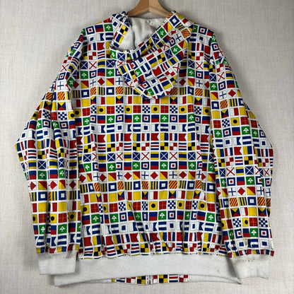 LRG Lifted Research Group World Flags AOP Y2K Zip Up Hoodie 3XL