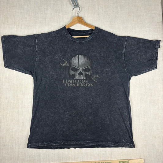 Harley Davidson Skull Faded Y2K 2006 Biker XXL Tee
