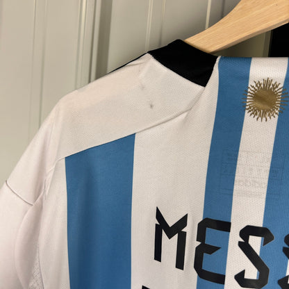 Lionel Messi Adidas 2022 World Cup Argentina XL Slim Fit Aero Ready Jersey