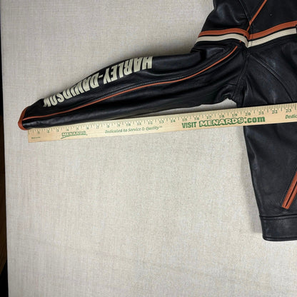 Harley Davidson Spellout Leather Jacket Womens Large