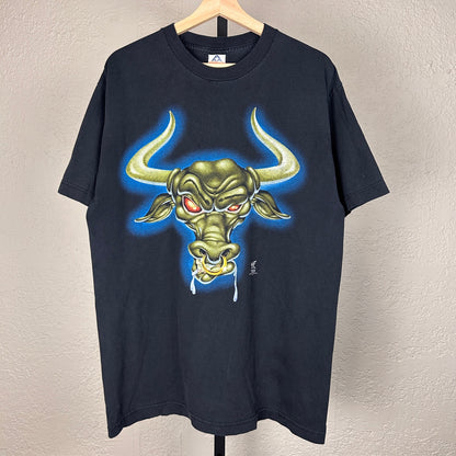 WWE The Rock Layin The Smack Down Brahma Bull RARE Large Vintage Tee