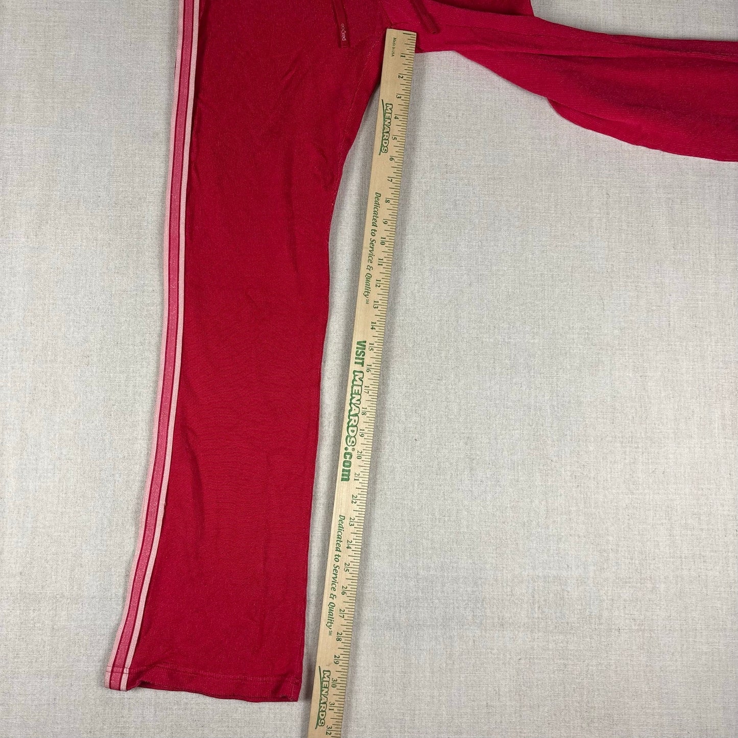 Y2K Velour Hot Pink Low Rise Track Suit 2Pc Set Ecko Red #72 Varsity Style M/L