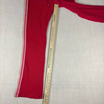 Y2K Velour Hot Pink Low Rise Track Suit 2Pc Set Ecko Red #72 Varsity Style M/L