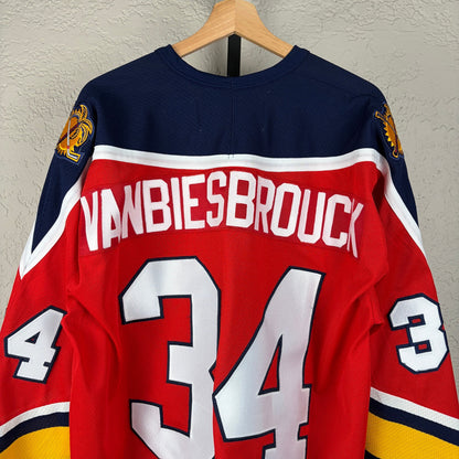 John Vanbiesbrouck Vintage Sewn CCM Hockey Jersey Florida Panthers XL