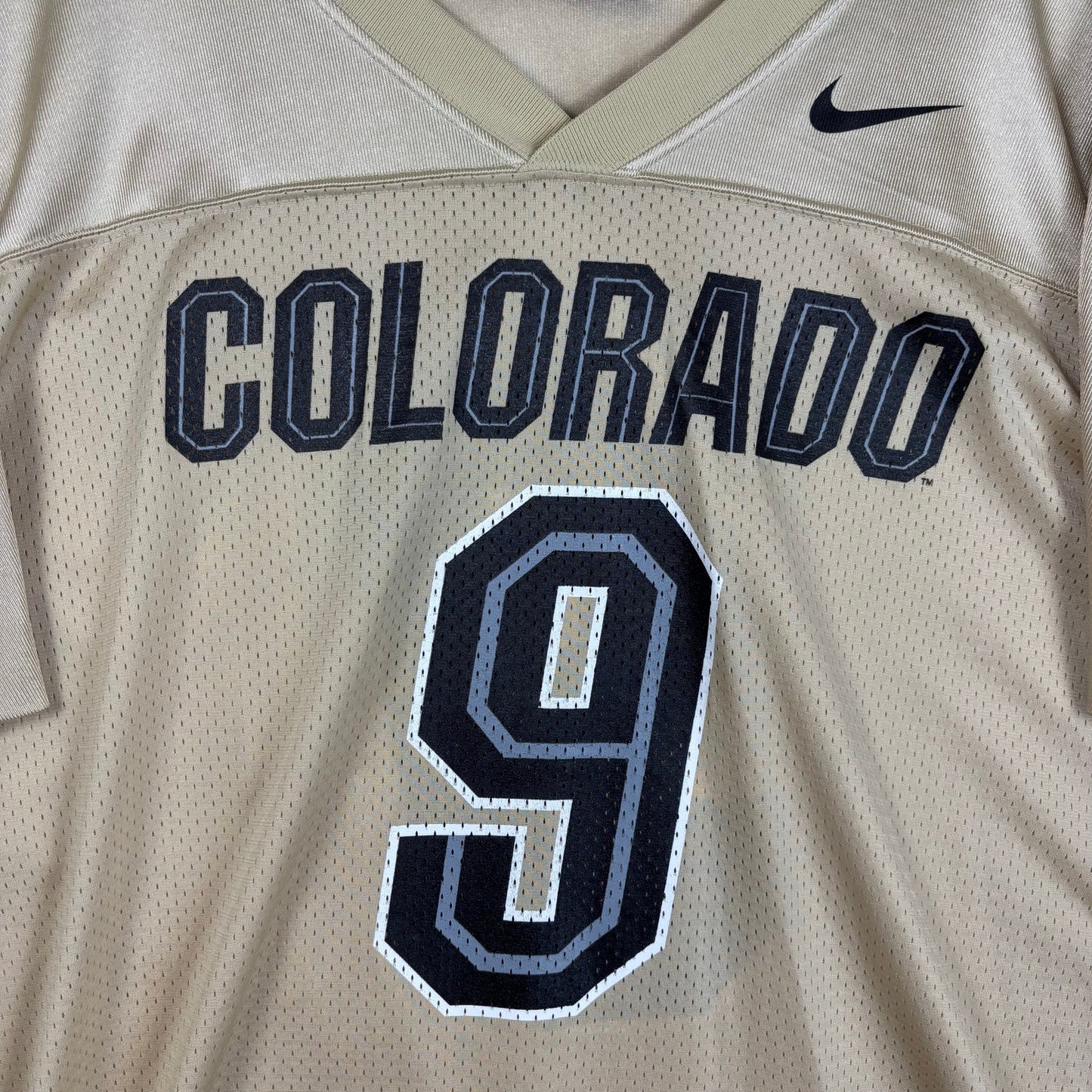 CU Boulder Colorado Buffaloes Nike Team XL Gold Mesh Football Jersey