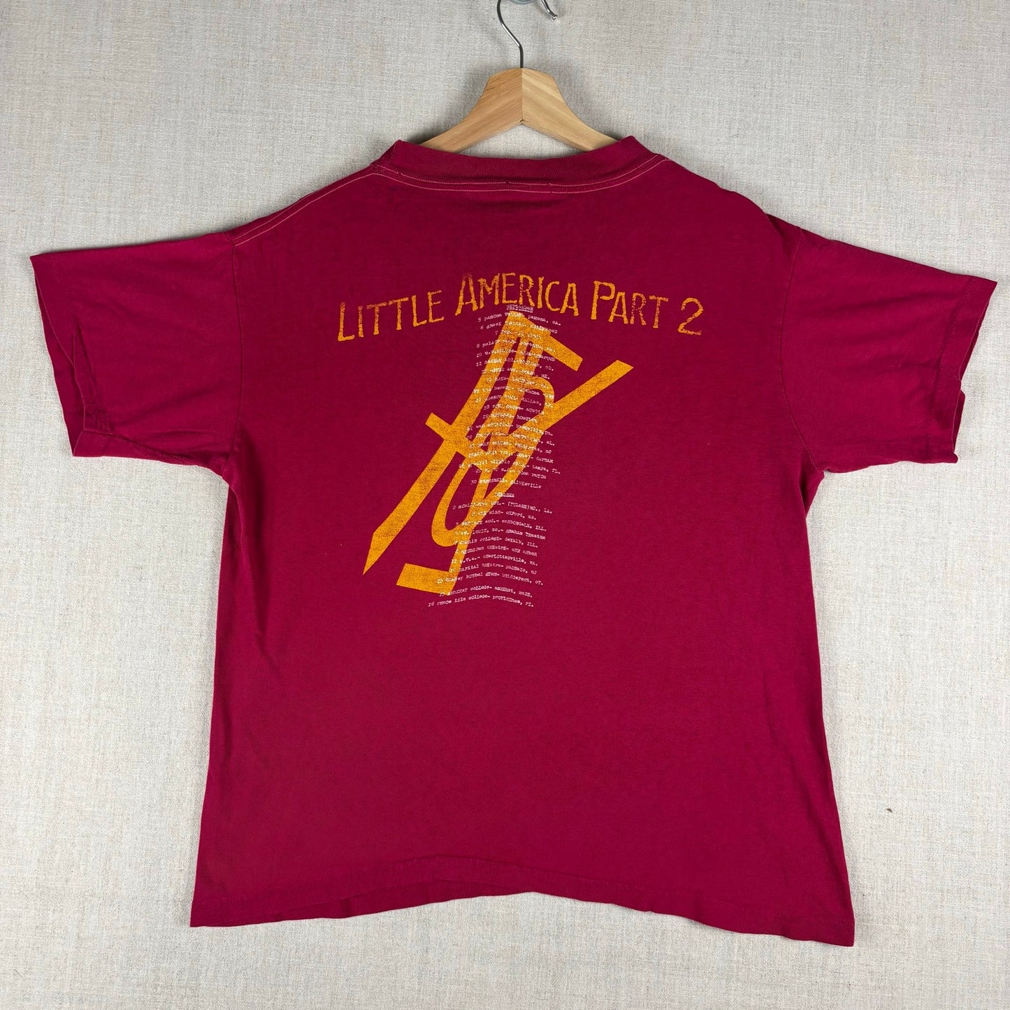 Vintage REM Little America Pt 2 Tour Medium Concert Band Tee
