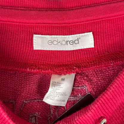 Y2K Velour Hot Pink Low Rise Track Suit 2Pc Set Ecko Red #72 Varsity Style M/L