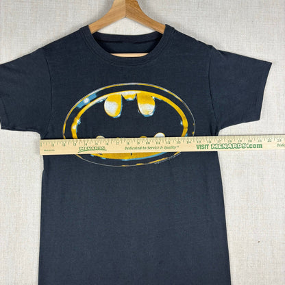 Vintage Batman Movie 1989 Chrome Bat Logo Small Promo Shirt