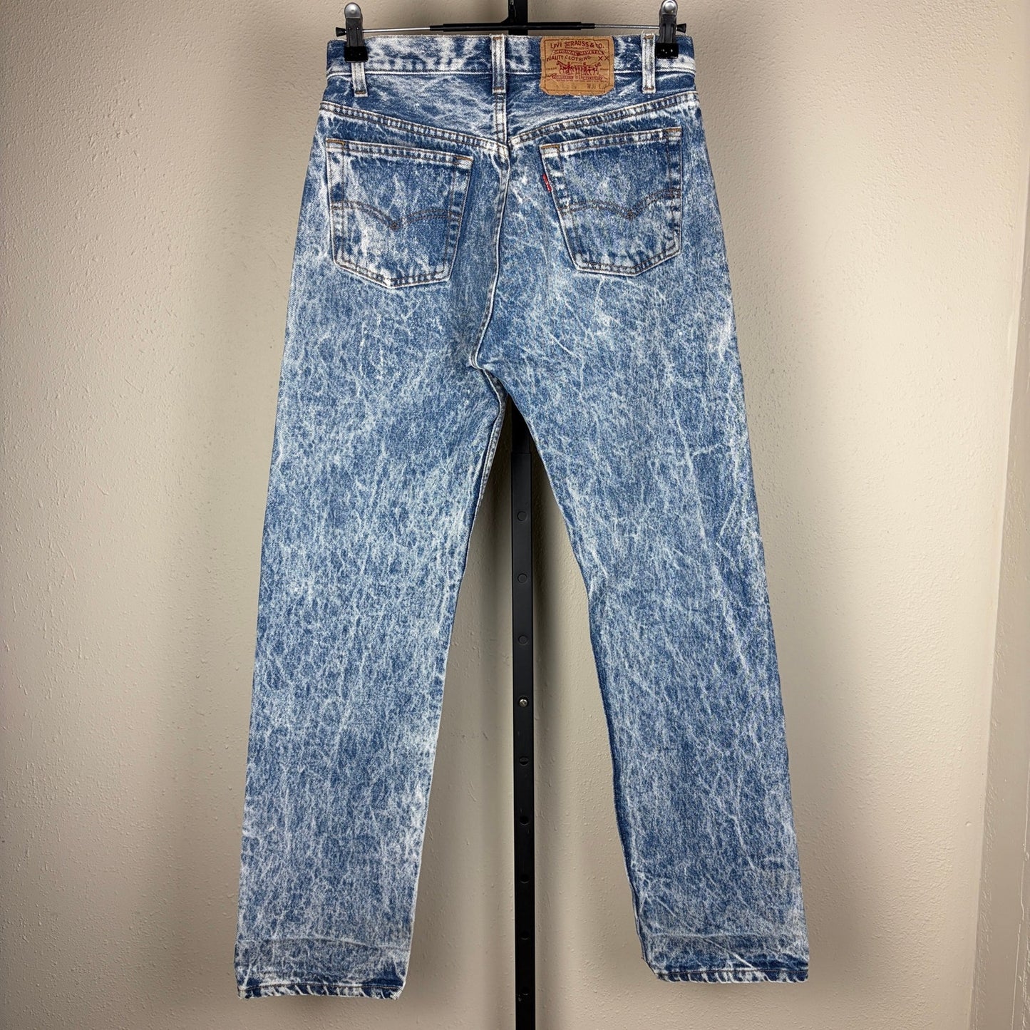 Vintage Levis 501 XX 80s Acid Wash Button Fly 29x30.5 USA Made Jeans