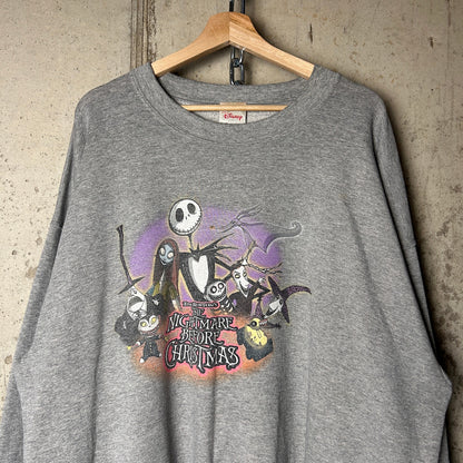 Tim Burton's Nightmare Before Christmas Vintage Disney Halloween Sweater XXL