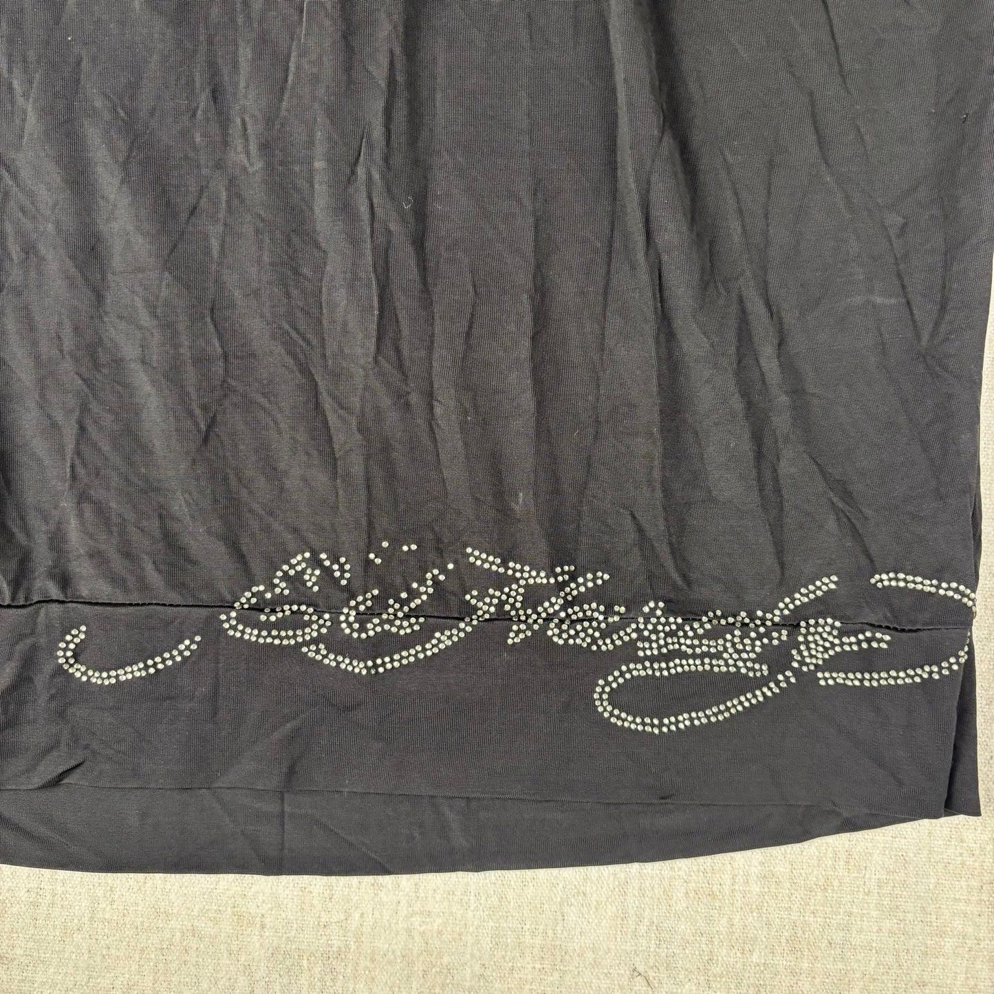 Ed Hardy Y2K Christian Audigier NWT Panther Rhinestone Viscose Large Mini Dress
