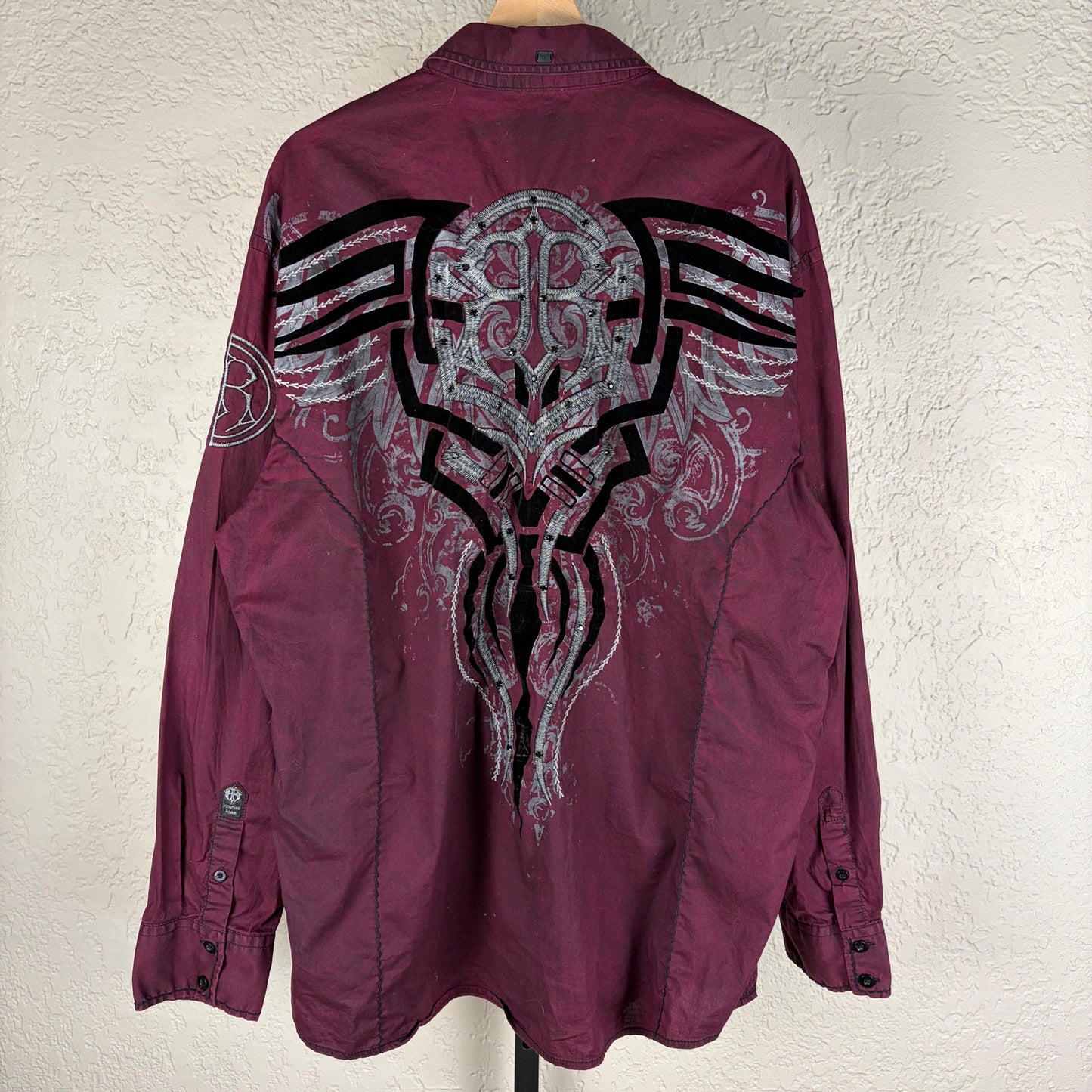 Roar Gothic Western Tribal XXL Y2K Signature Button Up Shirt