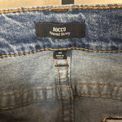 True Religion Rocco Relaxed Skinny Sz 40 Blue Denim Jeans