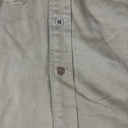 Vintage WWII Sanforized Military Yale Sergeant Regulation Button Shirt Small