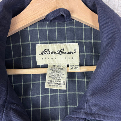 Vintage Eddie Bauer Chore Style Flannel Lined Womens XL Jacket