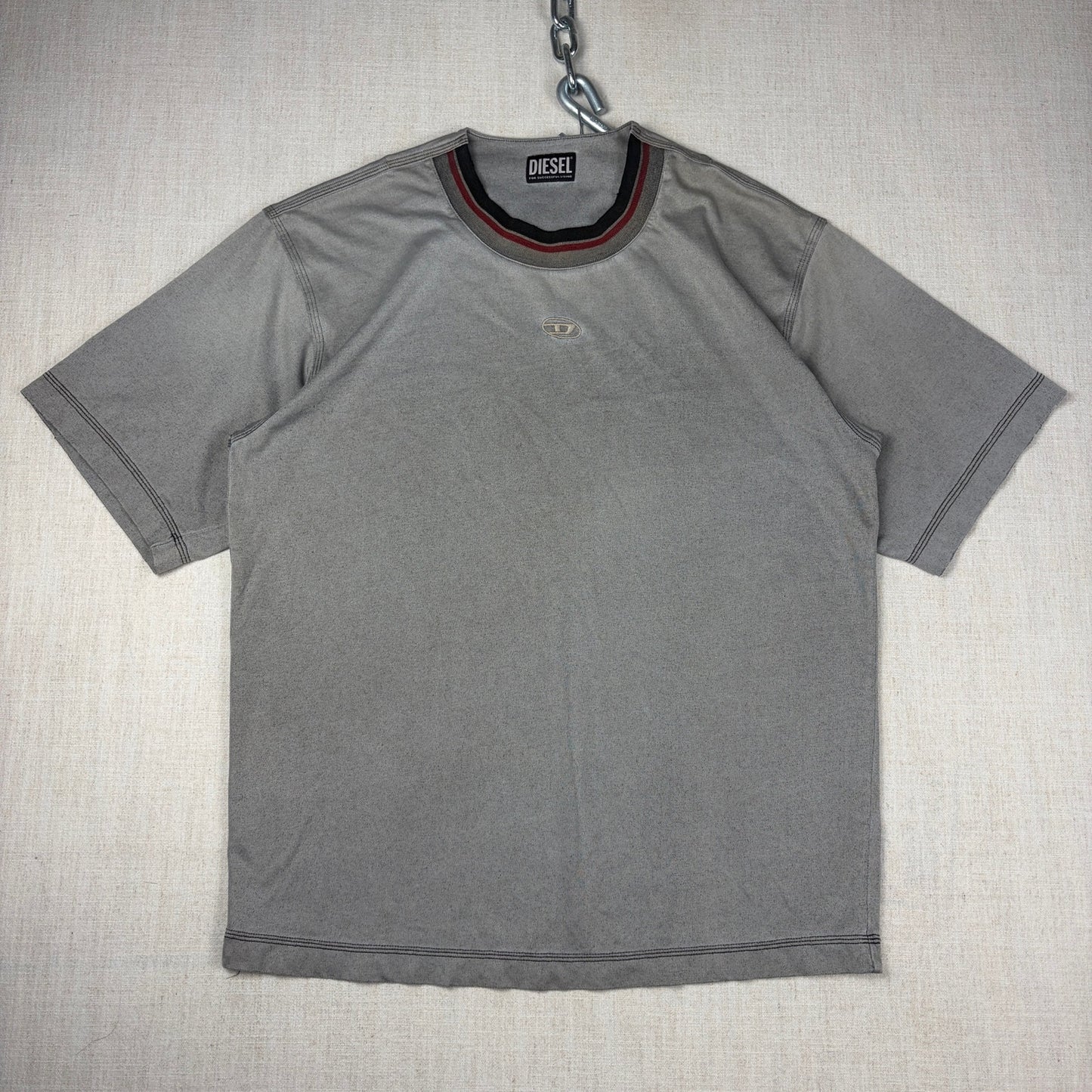 Diesel Designer Y2K Center Logo Essential Streetwear Large Shirt