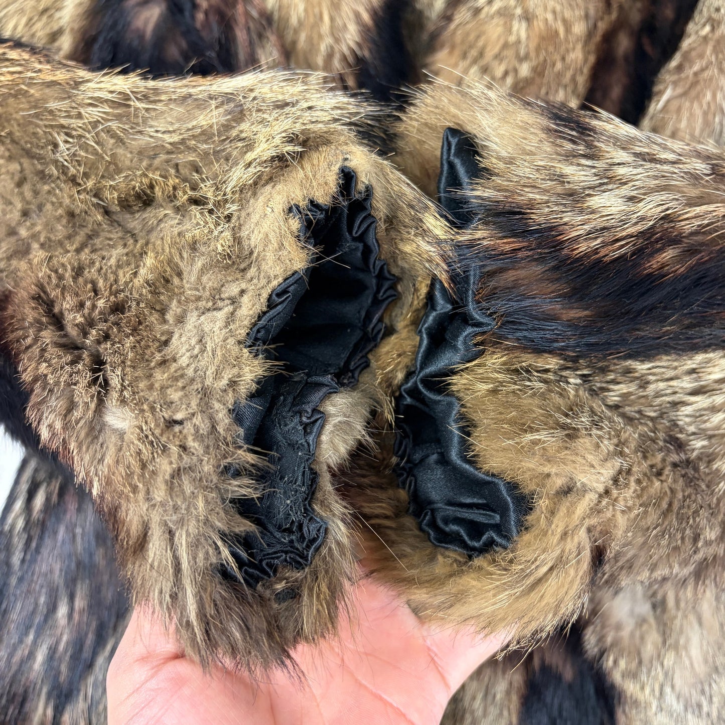 Vintage Raccoon Real Fur Beautiful Handmade Small Jacket