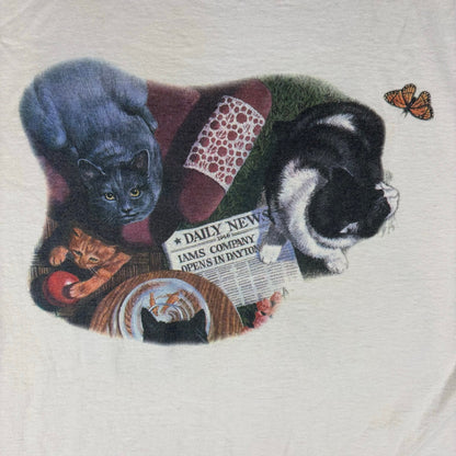 Vintage Iams Company Cats Shirt RARE 50th Anniversary 1996 XL