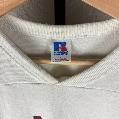 Oklahoma Sooners Vintage 80s Russell Athletic Large Football Raglan Jersey