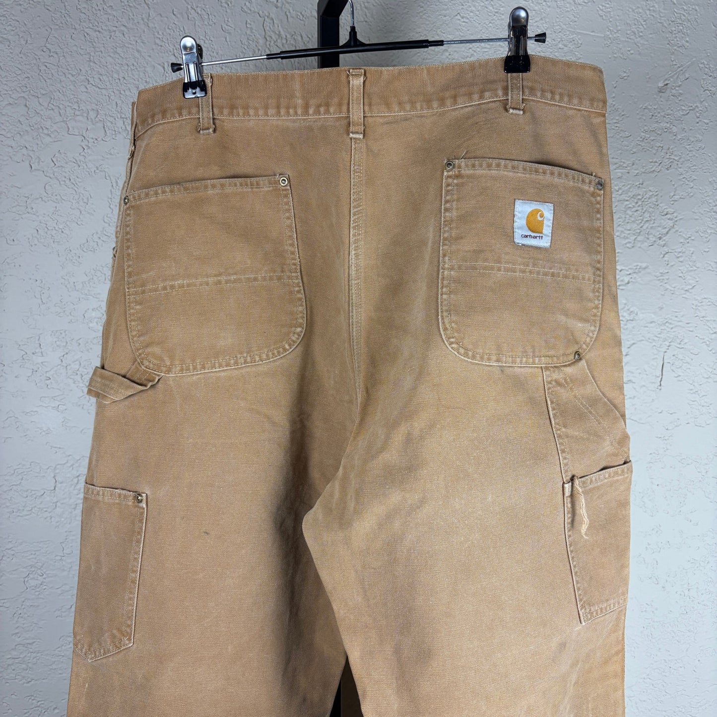 Vintage Carhartt 1970s 80s Tan Double Knee Carpenter Sz 39 Duck Canvas Pants