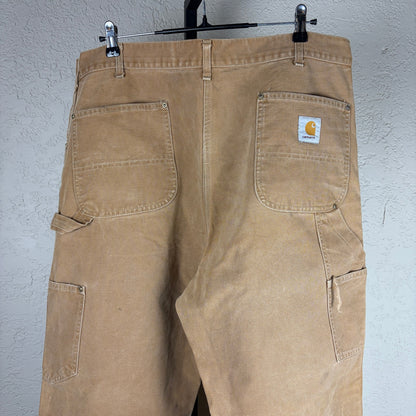 Vintage Carhartt 1970s 80s Tan Double Knee Carpenter Sz 39 Duck Canvas Pants
