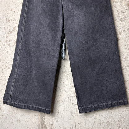 JNCO Jeans Y2K RARE Tribal Skeletal Dragon Embroidered 29" x 30" Skate Denim