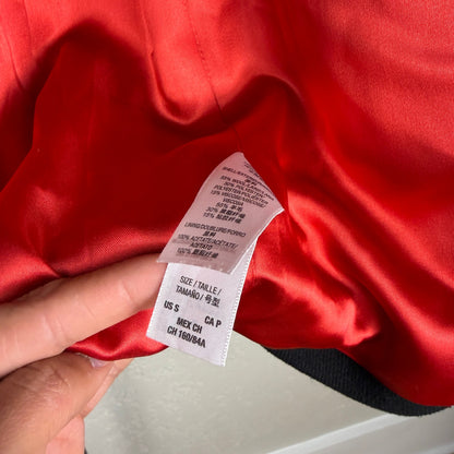 Juicy Couture Y2K Small Red Satin Lined Wool Trench Peacoat